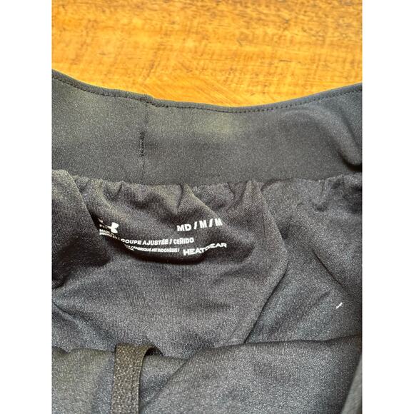 NWT Mens Under Armour Black Athletic Athleisure Lined‎ Shorts Pockets Medium - Picture 4 of 7
